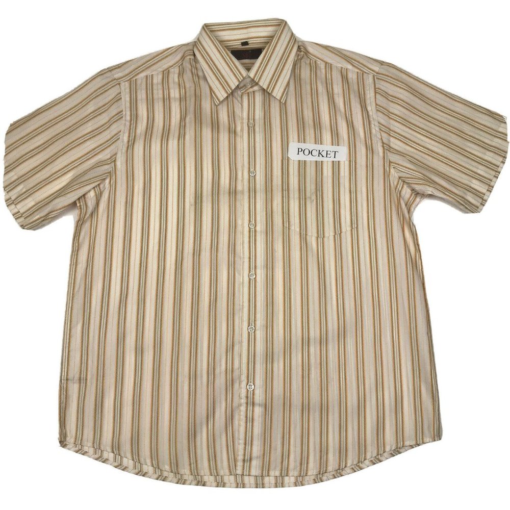 SBJ Men's Striped Short Sleeve Shirt XL NWOT